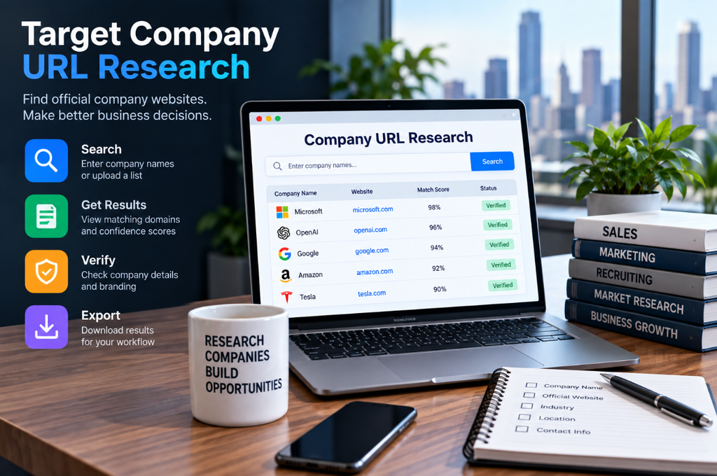 target company url research