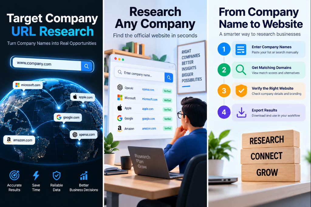 target company url research